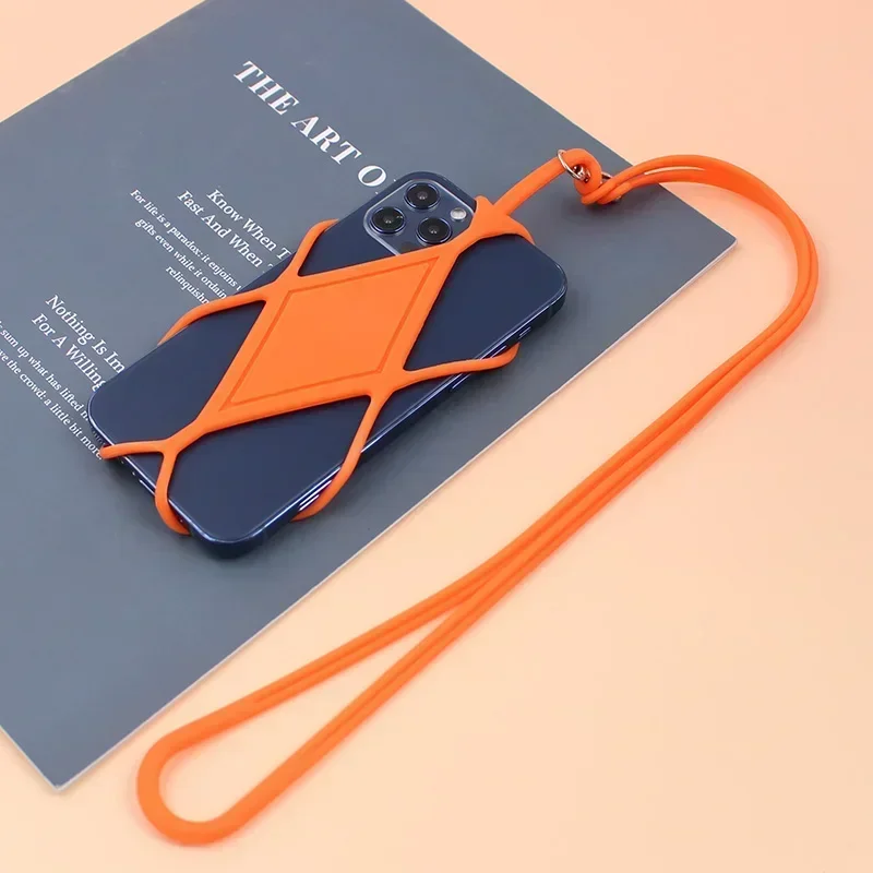 Silikon-Handyhülle mit Umhängeband, universelles Seil zum Aufhängen am Hals, 8 Farben, für iPhone, Xiaomi, Smartphone