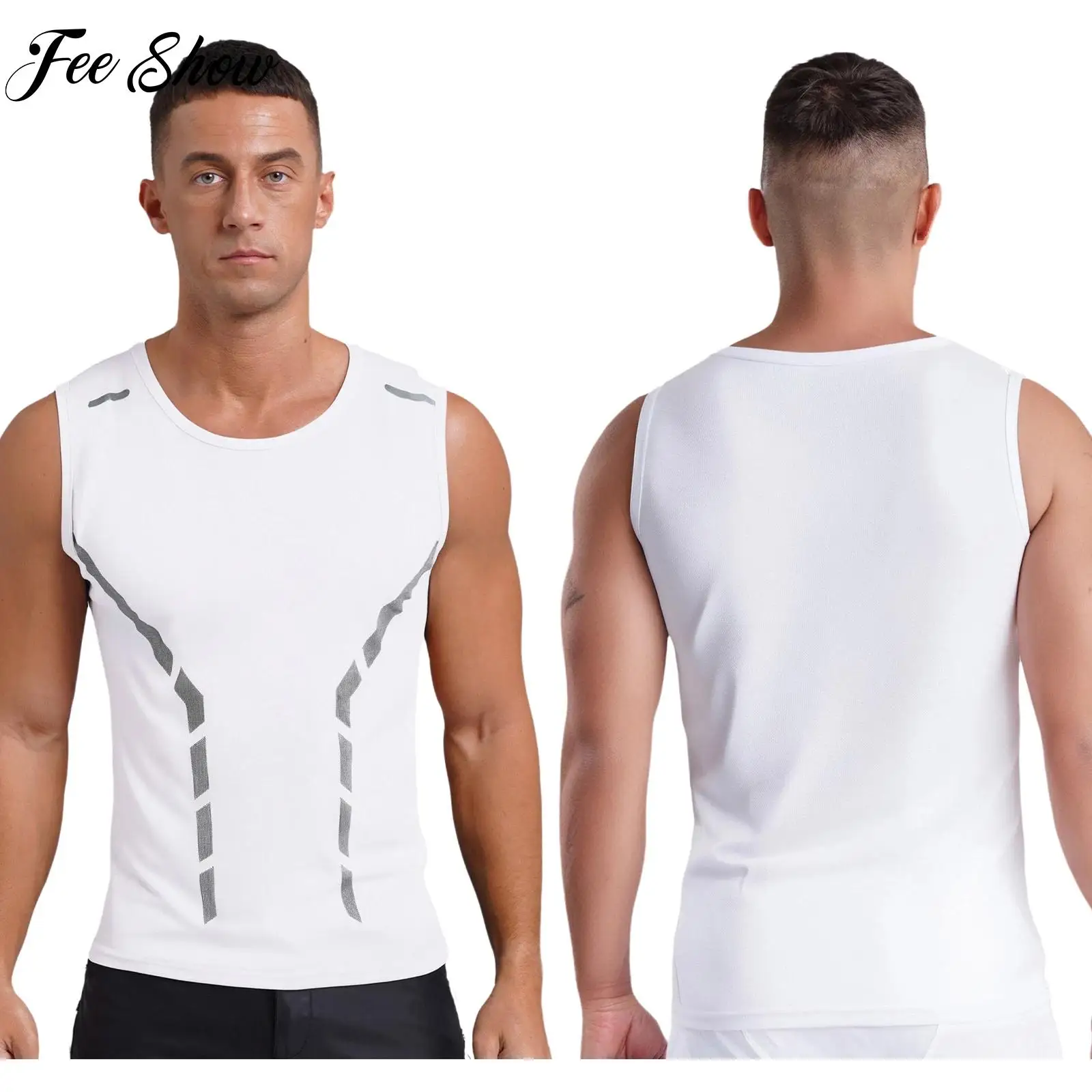 

Man Quick-Drying Vest Breathable Sports Tops Fashion Sleeveless T-shirt Tank Top Running Workout Exercise Costume Yoga Clothing