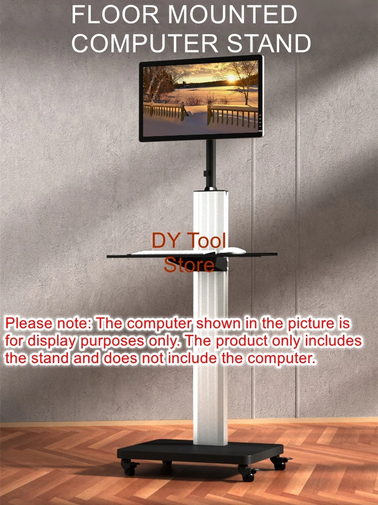 Universal hanging bracket, movable display, floor cart, adjustable floor bracket, rotating, no drilling required