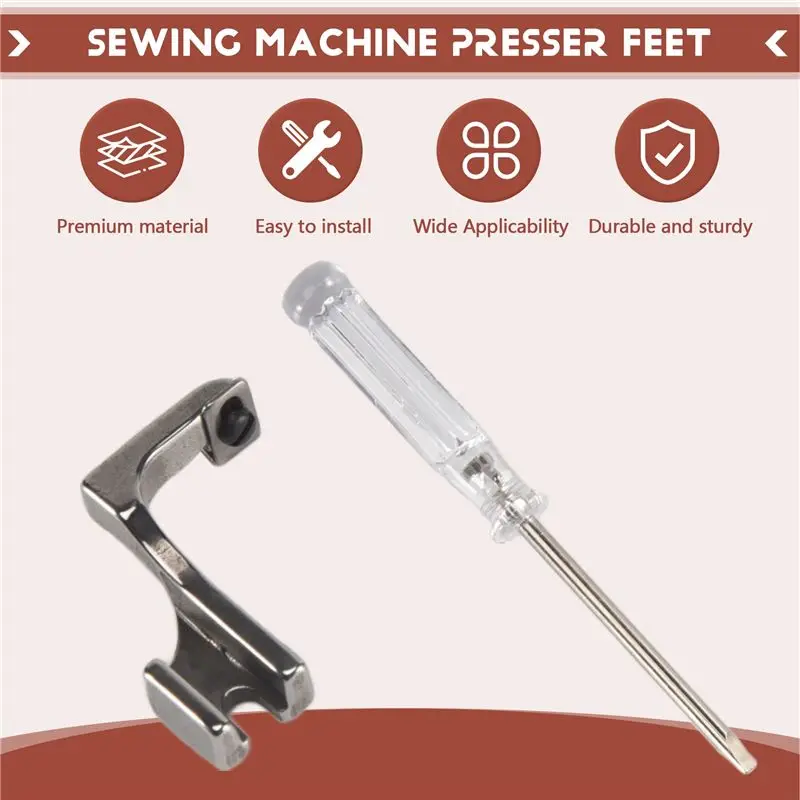 Adjustable Invisible Zipper Presser Foot Unilateral Zipper Feet For Single Needle Lockstitch Industrial Sewing Machine Durable-A