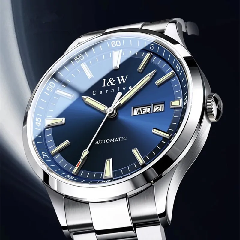 CARNIVAL Brand Automatic Watch Luxury Sapphire Calendar MIYOTA Movement Mechanical Wristwatches Waterproof for Man Montre Homme