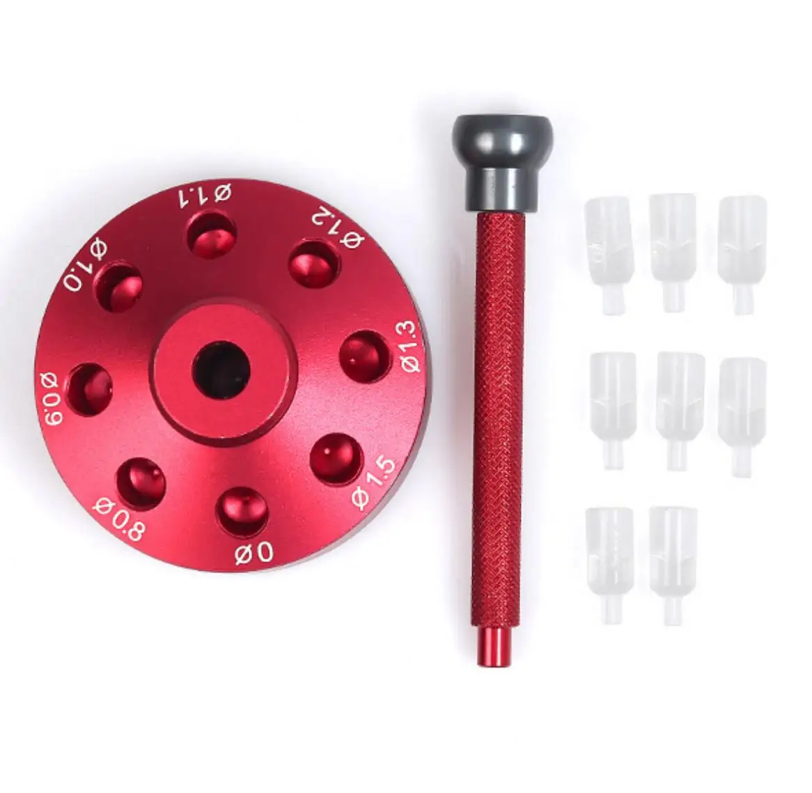 مشاهدة الأيدي المناسب إعداد الضغط انتهازي واضعة مع 8 ملحق سبائك الصلب ساعة إبرة حامل ساعة أداة إصلاح الساعاتي