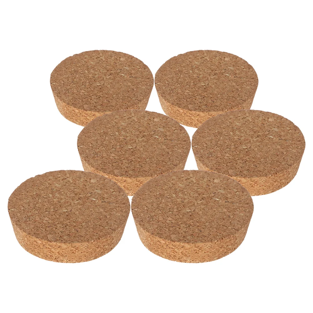 

6Pcs Hydroponic Vase Cork Stoppers Natural Soft Wood Plugs Glass Flower Vase Lids Reusable Jar Caps for Water Planting