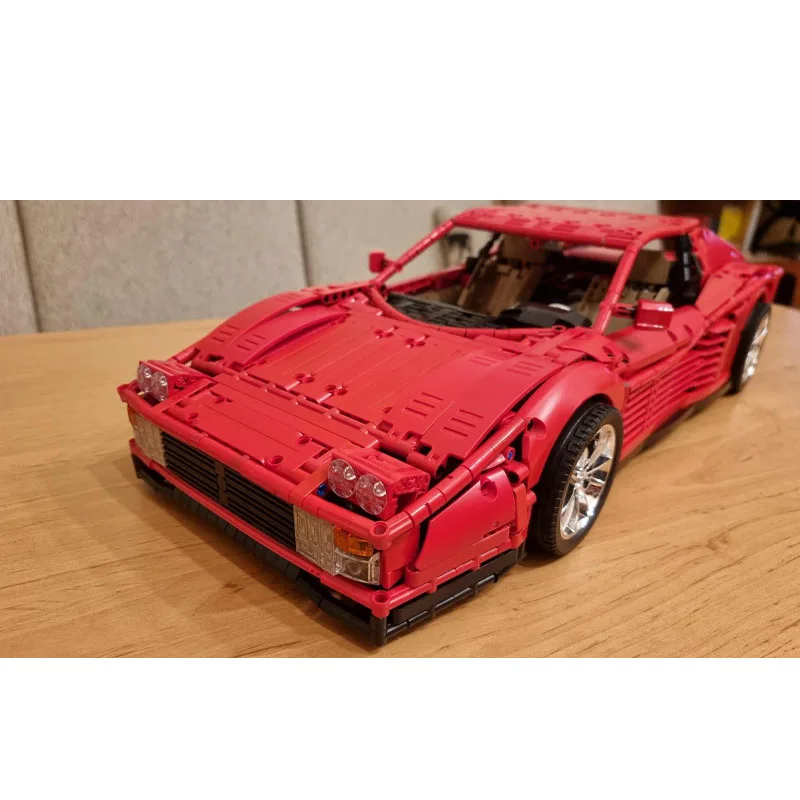 

MOC-98925 красный новый суперкар F1, гоночный строительный блок, модель 3738, деталиMOC, креативные строительные блоки для мальчиков и детей на день рождения, игрушка в подарок