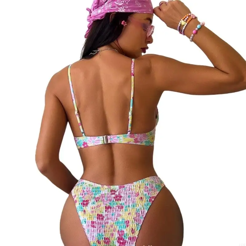 

11XF Women Print Swimsuit 2Pieces Swimming Suit Beachwears Swimsuit Set