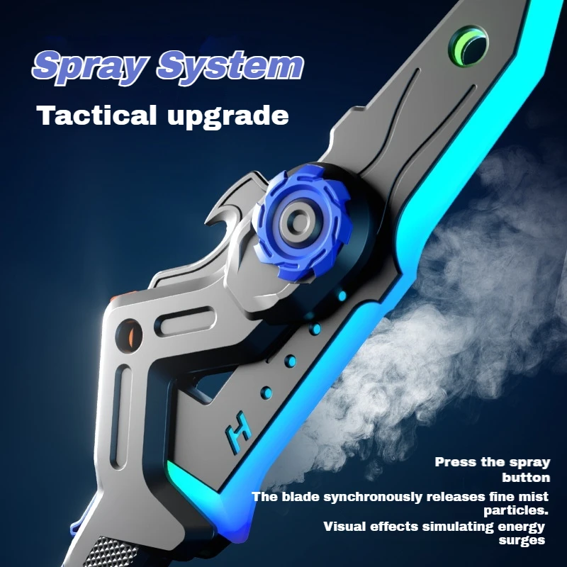 Brinquedo de Espada Laser e Machadinha 2 em 1 para Crianças, Modo Duplo, Espada Sombra, Machadinha com Luz e Efeito de Flash, Presente para Meninos para Brincadeiras ao Ar Livre