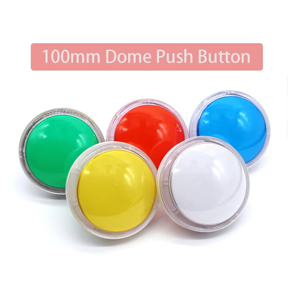 100mm Big Dome Shaped Convex Type 5V/12V LED Illuminated Push Buttons Switch For Arcade Machine Video Games Parts