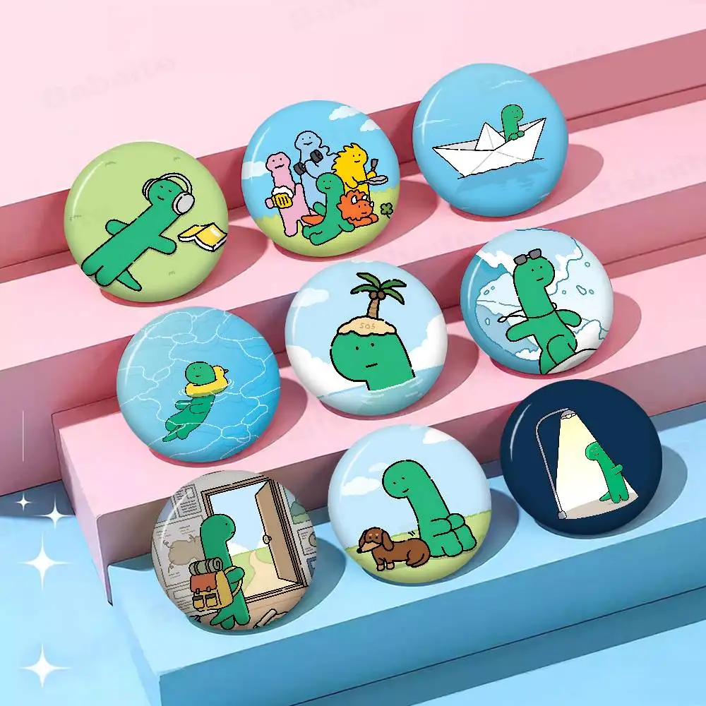 Cartoon J-Joguman S-Studio 58mm Cute Anime Figure Icon Badge Handmade Tinplate Brooch for Backpack Clothes Chest Ornament Gifts