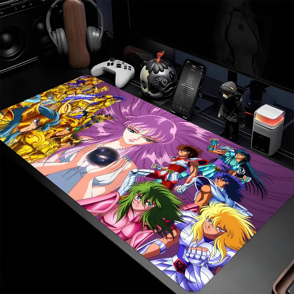 K-Knights Of The Zodiac Anime Mousepad Large Gaming Mouse Pad LockEdge Thickened Computer Keyboard Table Desk Mat