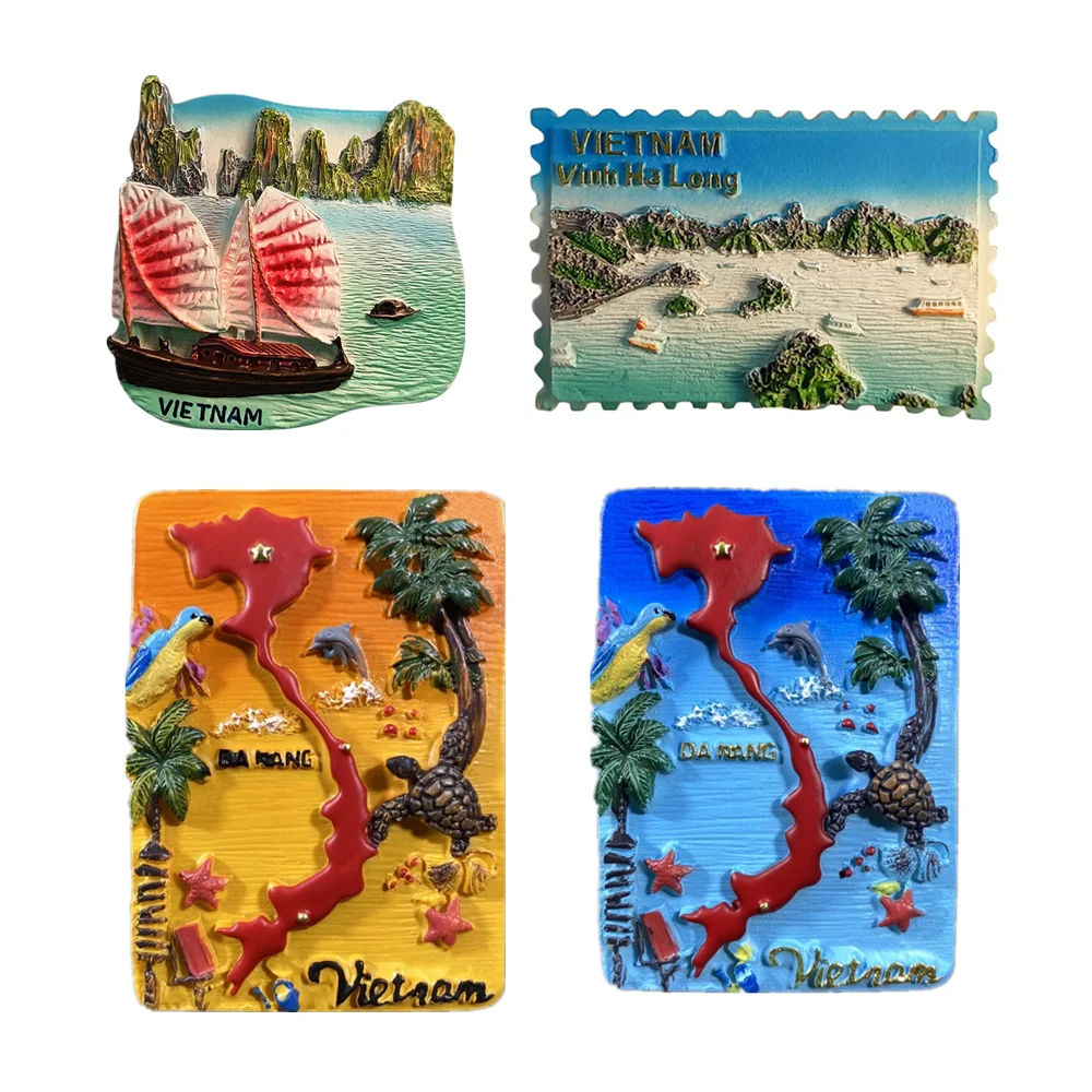 Asia Vietnam 3D Refrigerator Magnets Fridge Magnetic Tourist Souvenir Decoration Articles Handicraft Gifts