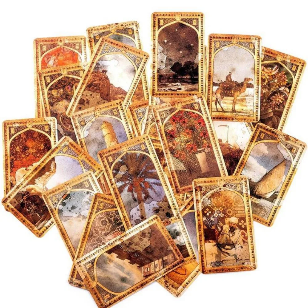 9*6cm Old Arabian Lenormand Oracle Cards Tarot for Fate Divination Board Game Deck with PDF Guidebook