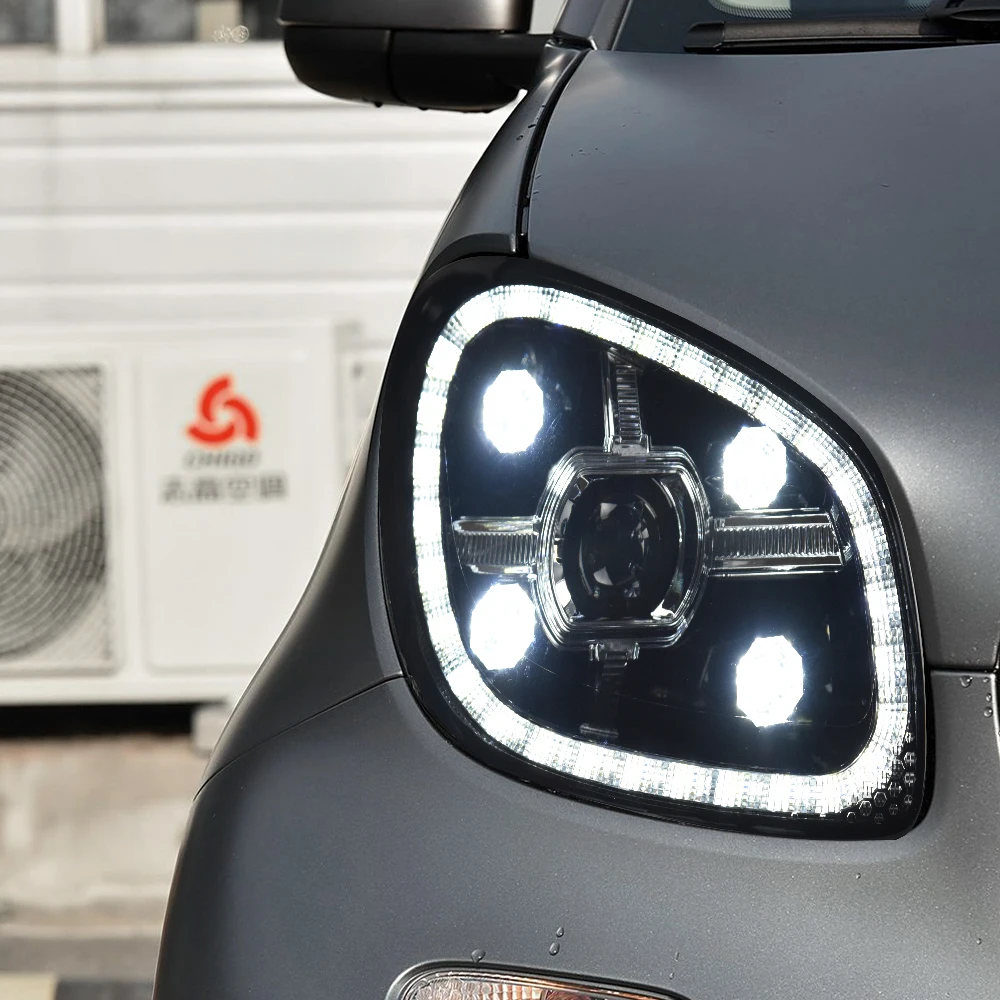 Car Front Lamp for Smart Fortwo Forfour 2015-2019 W451 W453 W452 Auto LED Headlights Assembly Matrix Projector Lens Accessories