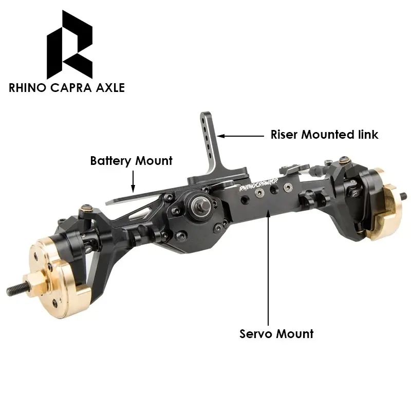 Rhino Capra Offset Portal Axles for 1/10 RC Crawler Axial Capra 1.9 UTB LCG Chassis Full CNC Aluminum