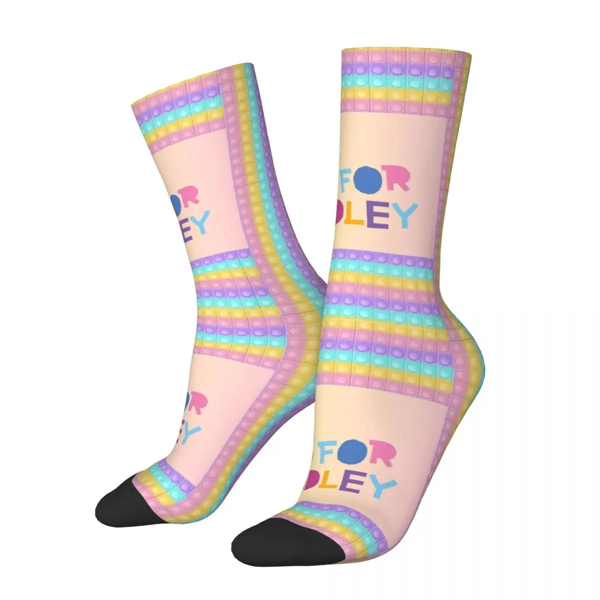 Chaussettes de sport Harajuku pour hommes et femmes, belles chaussettes A For Adley, respirantes, dessin animé, automne, hiver