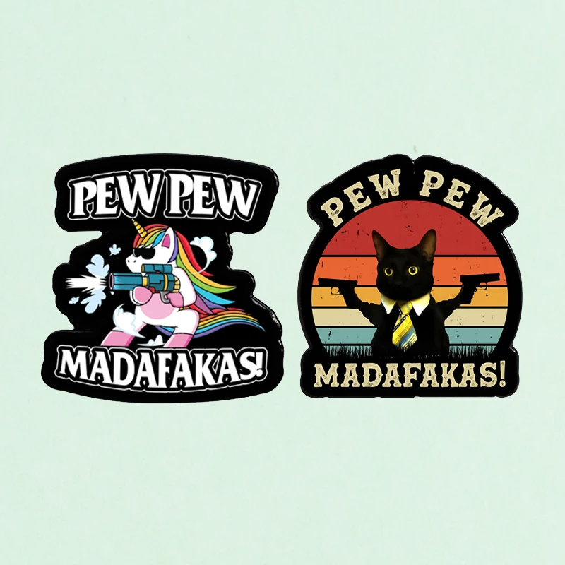 

Pew Pew Madafakas Enamel Pin Cartoon Cat Horse Animal Metal Brooch Accessories Lapel Backpack Badge Jewelry Gifts For Friends