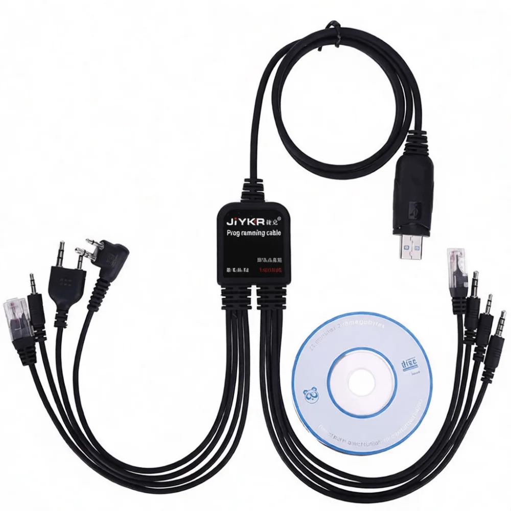 8 In 1 Walkie Talkie Data Cable USB Programming Line Multi Function Frequency Configuration Cord For Radio Sets