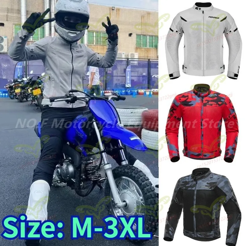 Motorcycle Riding Clothes for Both Men and Women Anti Fall Breathable Non Stuffy Safety Reflective Strip Design Motorcyclejacket