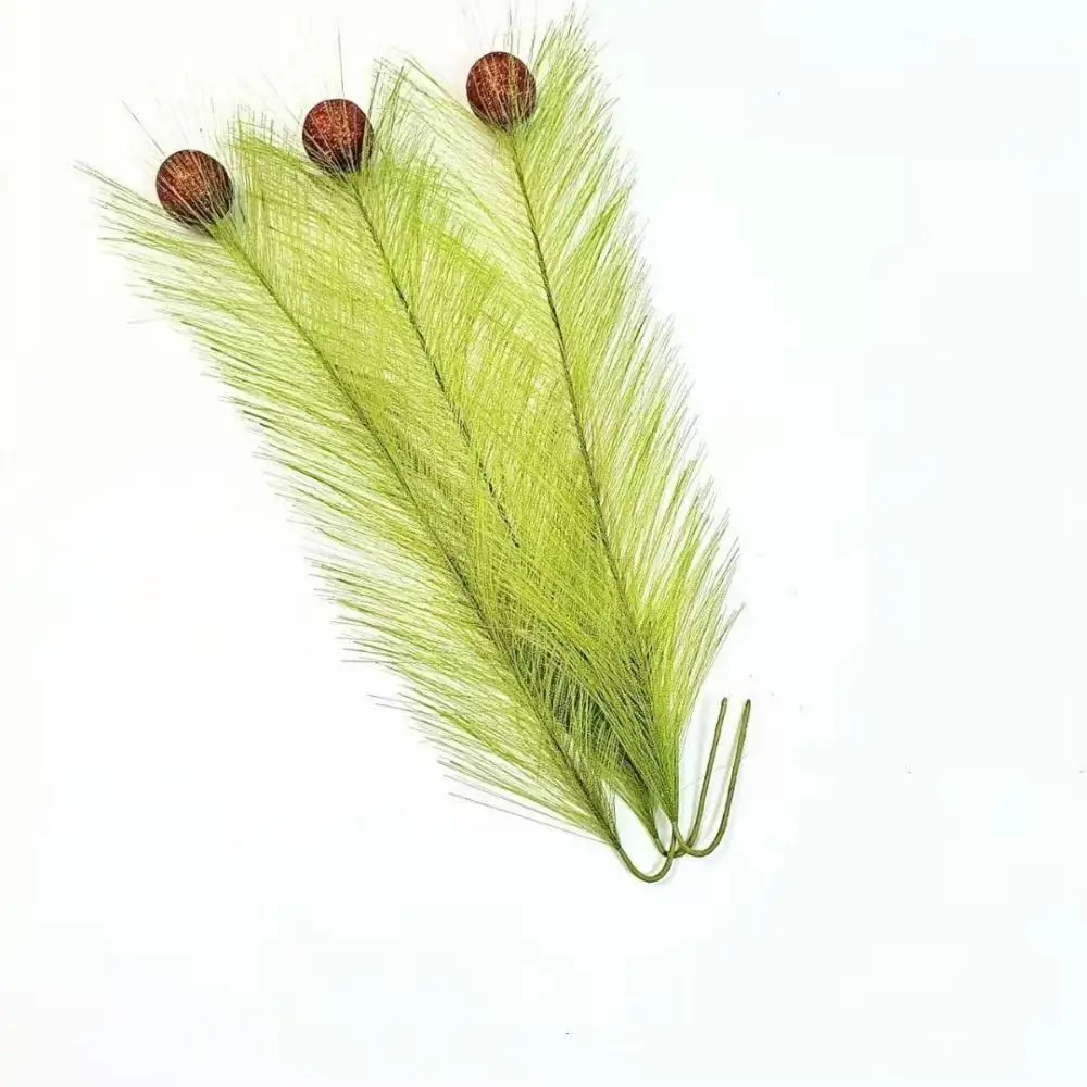 10pcs Artificial Christmas Tree Topper Fake with Ball Simulation Green Plants Decorative Green Reed Decoration Wedding