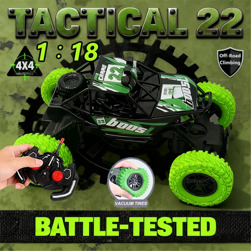 

Радиоуправляемый высокоскоростной внедорожный альпинистский автомобиль 1:18 с красочными мигающими огнями, перезаряжаемые прочные резиновые колеса, игрушки для детей и взрослых, подарки