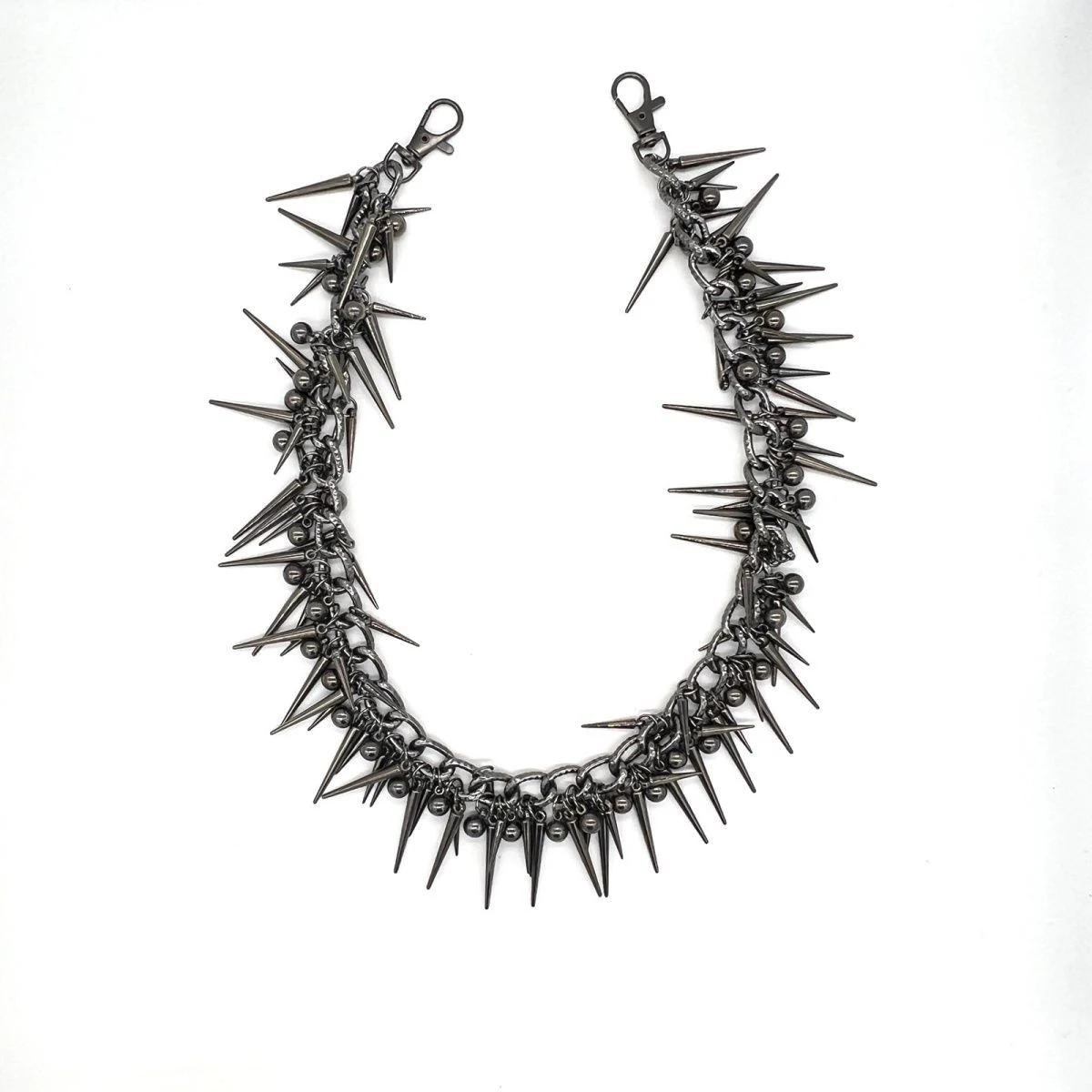 JODark-EDC Punk Black Metal Rivet Pants, Outdoor Retro Ins Collier Unisexe