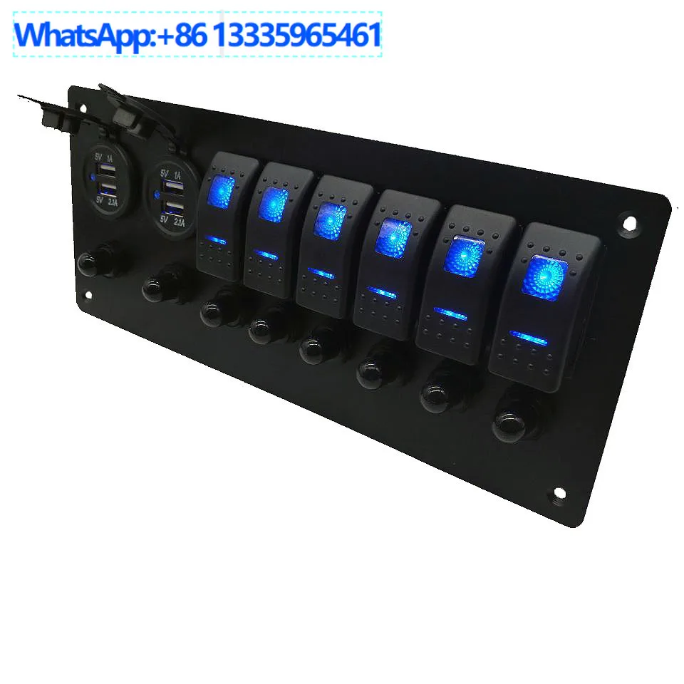 Factory direct supply Multi-switch combination with overload protector panel Car RV charger Female seat Cigarette lighter