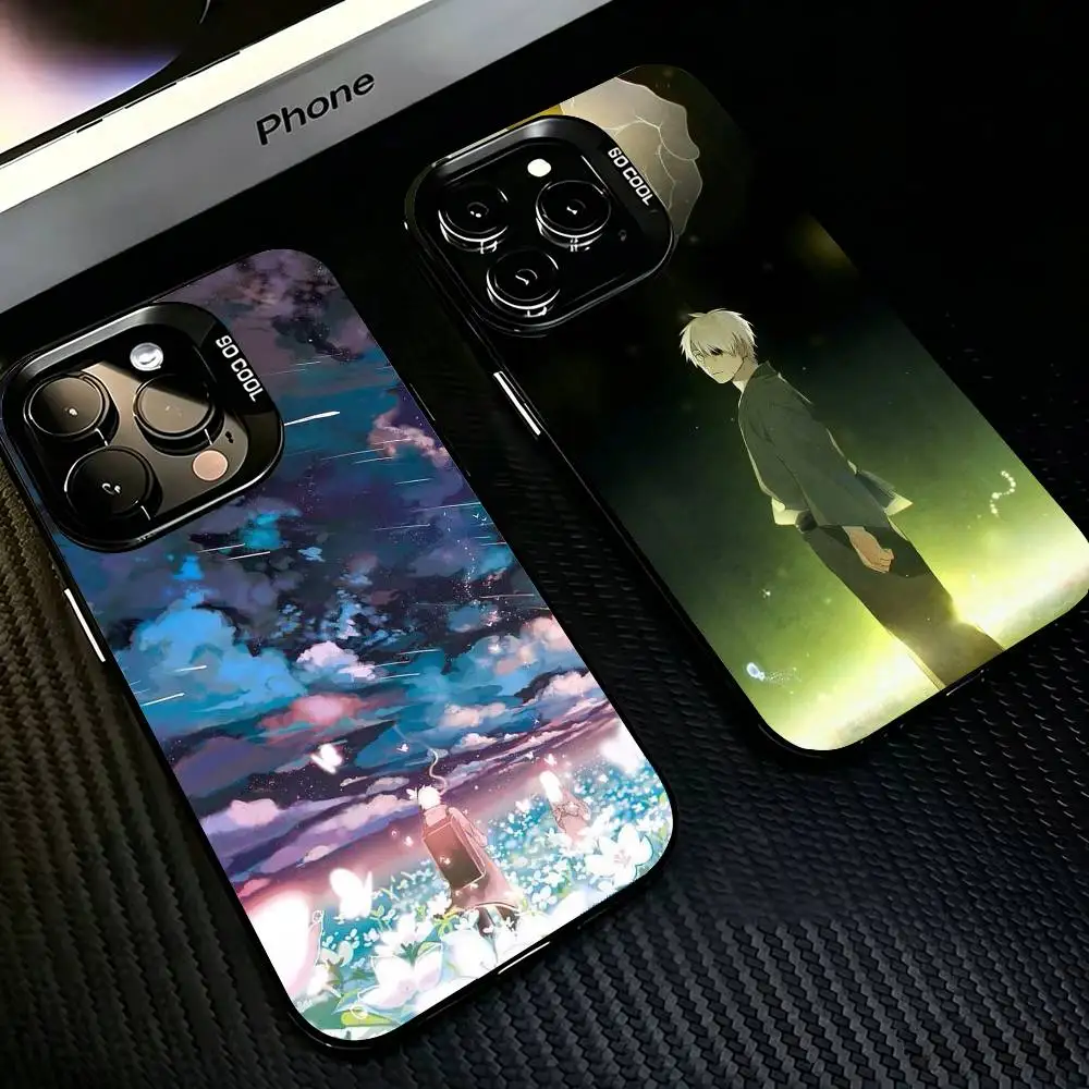 

Anime M-Mushishi Phone Case For iPhone 17,16,15,14,13,12,11 Plus,Pro Max,XS,Colorful Silver Cover
