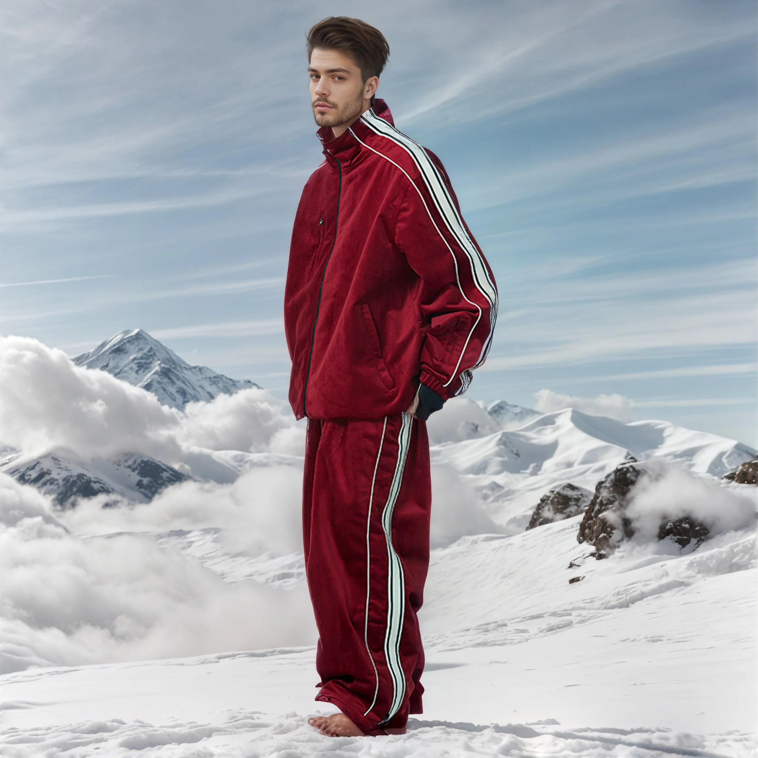 

New Winter Couple Ski Suit Men's Windproof Breathable Casual Snow Warm Suit Women's Skiing Sports Loose Jacket Long Pants Set
