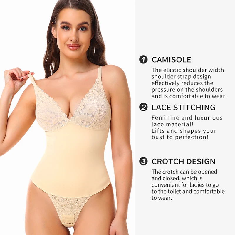 Full Body Shaper Slimming Corset Overbust Bodysuit with Pads Waist Trianer Tummy Control Shapewear Thong Open Crotch with Buckle