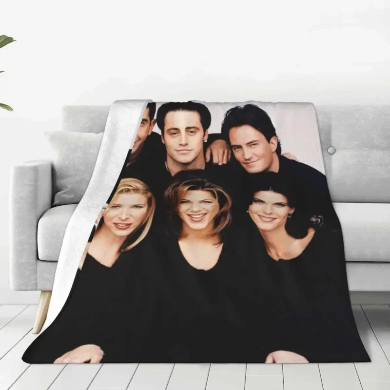 Friends TV Show Velvet Throw Rachel Monica Joey Ross Chandler Blankets for Home Ultra-Soft Bedroom Quilt