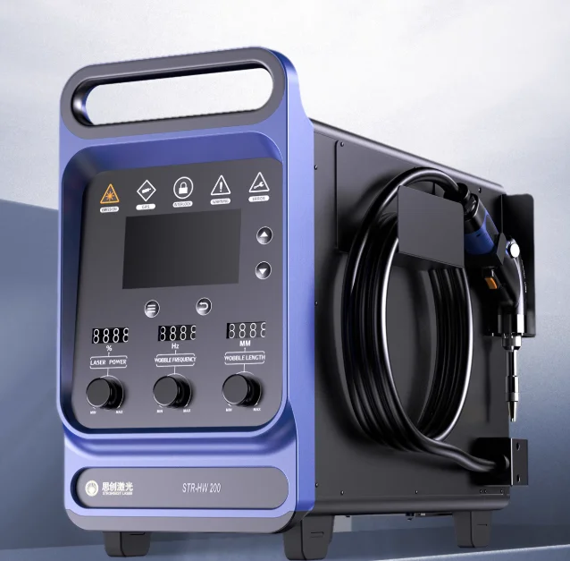 700W 공랭식 파이버 레이저 용접기 STR-HW200 휴대용 시스템 스테인리스 및 알루미늄 현장 수리