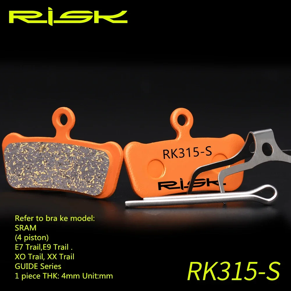 RISK Klocki Hamulcowe Wielometalowe do Rowerów M445 M355 M395 M8000 XT XTR BB5 MTB Rowerów Górskich i Szosowych, Miedziano-Włókniste, Żywiczne, Organiczne — zdjęcie 7