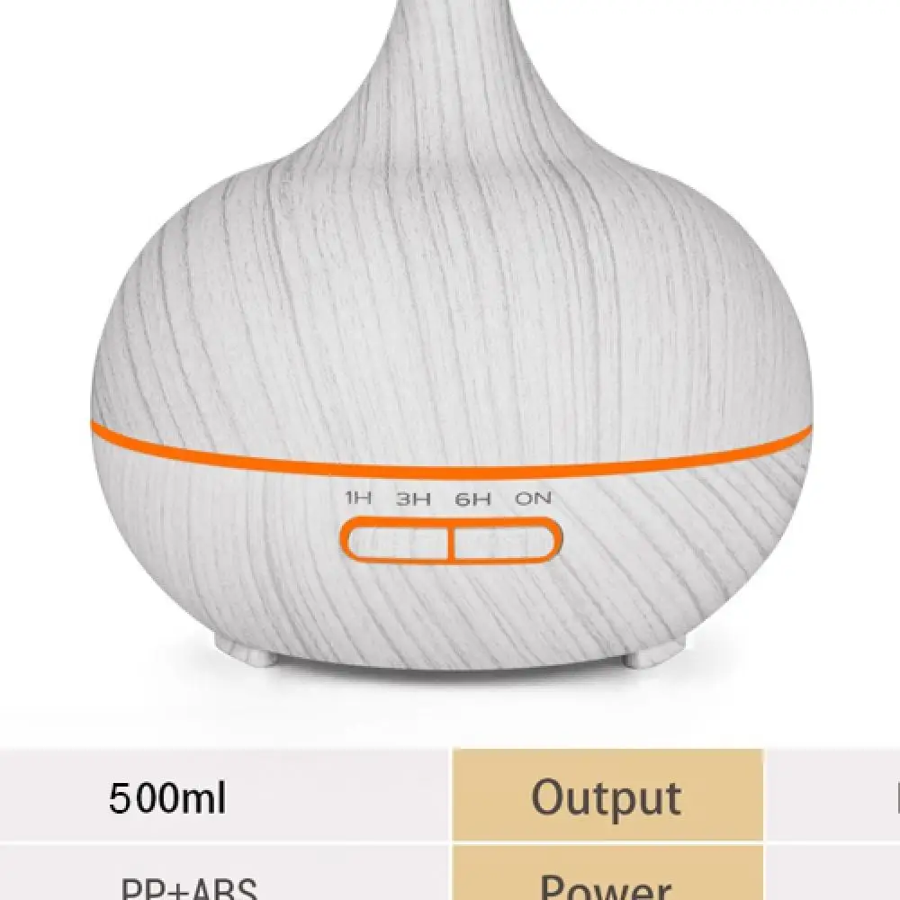 

Диффузор для ароматерапии под дерево, 500 мл с дистанционным управлением, ультразвуковой увлажнитель, 7-цветный светодиод, диффузор эфирного масла, тихая работа,