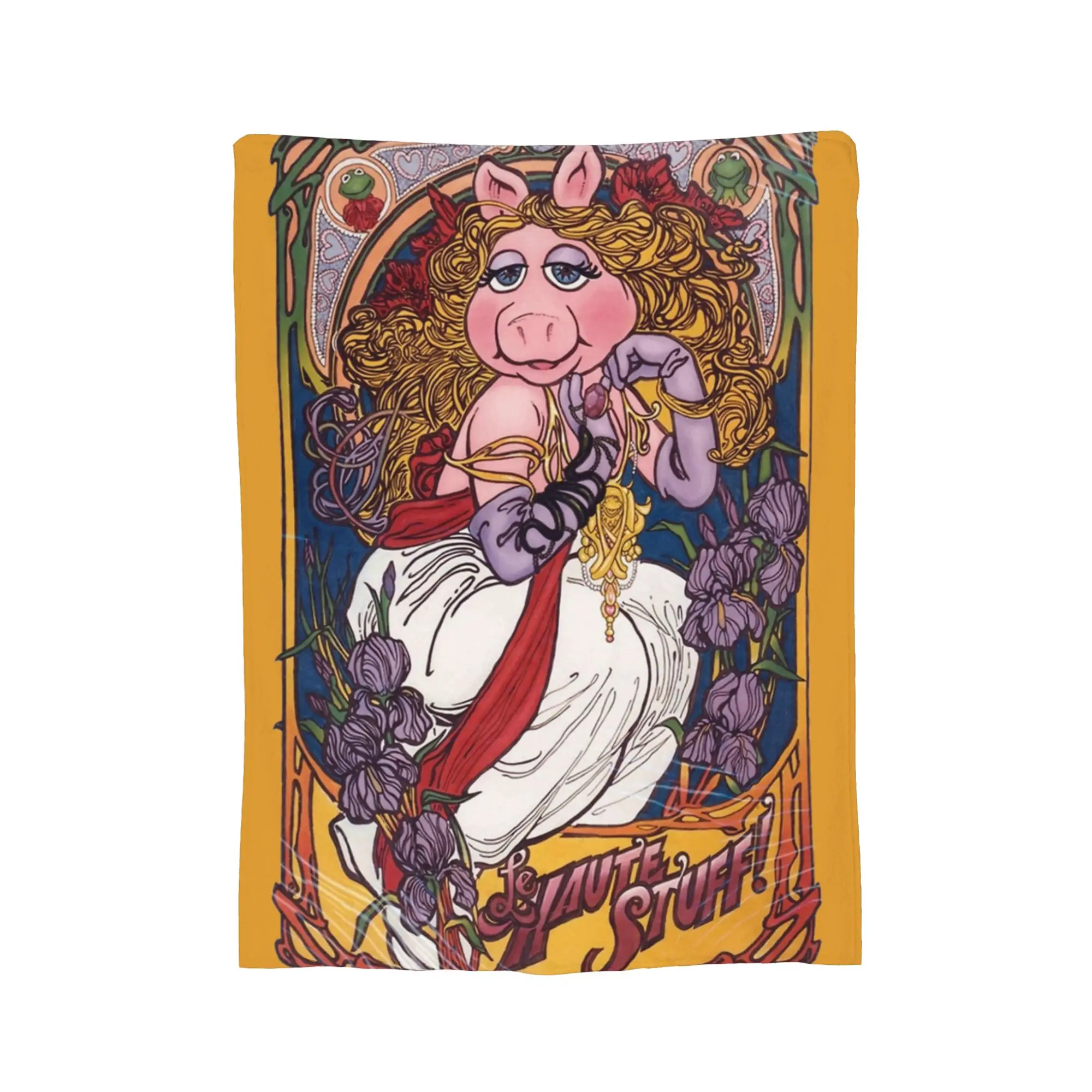 Ms Piggy Queen Vintage Muppet Show Blankets Coral Fleece Plush  Super Warm Throw Blankets for Bedroom Sofa Bedspread
