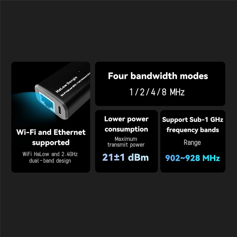 Excellent-H ELTEC AUTOMATION Wireless Network Bridge Wifi Halow Dongle Halow Dongle Wi-Fi Halow Wireless Ethernet Jumper