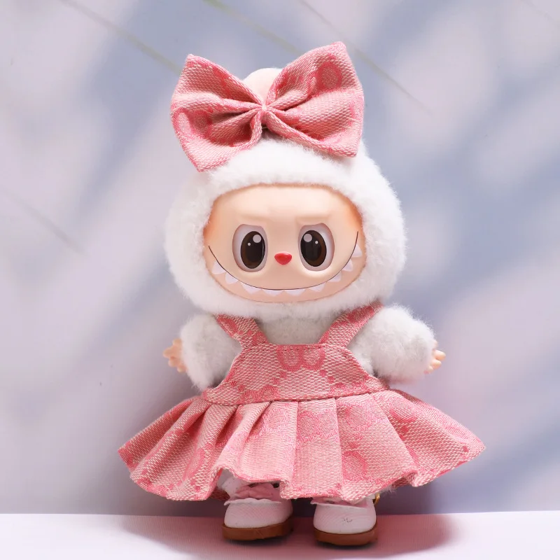 لملابس LABUBUS ملابس دمى إكسسوارات الزي مصمم فستان منقوش مجموعة لتقوم بها بنفسك دمى صغيرة ملابس فتاة هدية #5