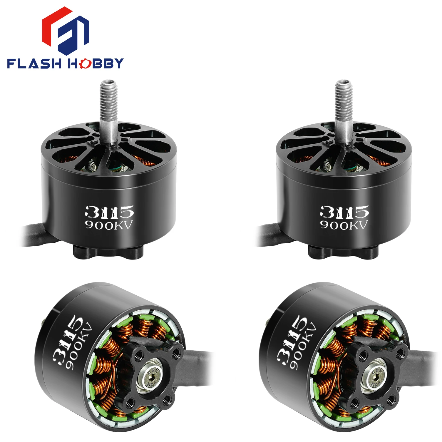 FLASHHOBBY A3115 3115 900KV Brushless Motor 6S Lipo for RC FPV Freestyle 9inch 10inch Long Range Cinelifter Drone Model