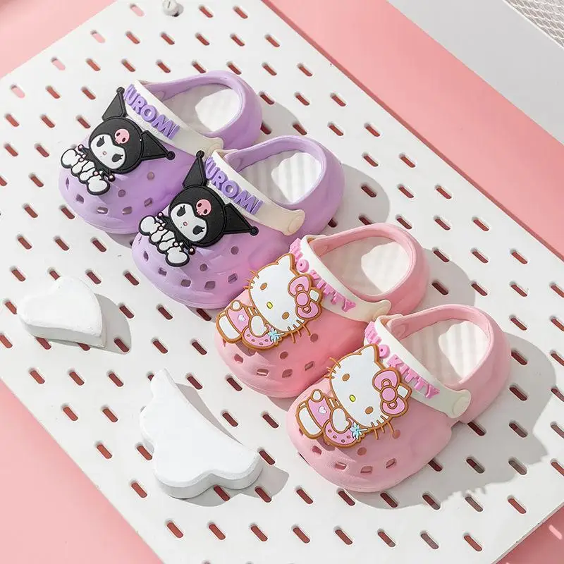 

Sanrio Hello Kitty Children Sandal Kids Girl Summer Cartoon Kawaii Anime Soft Sole Bathroom Slippers Fashion Breathable Shoes