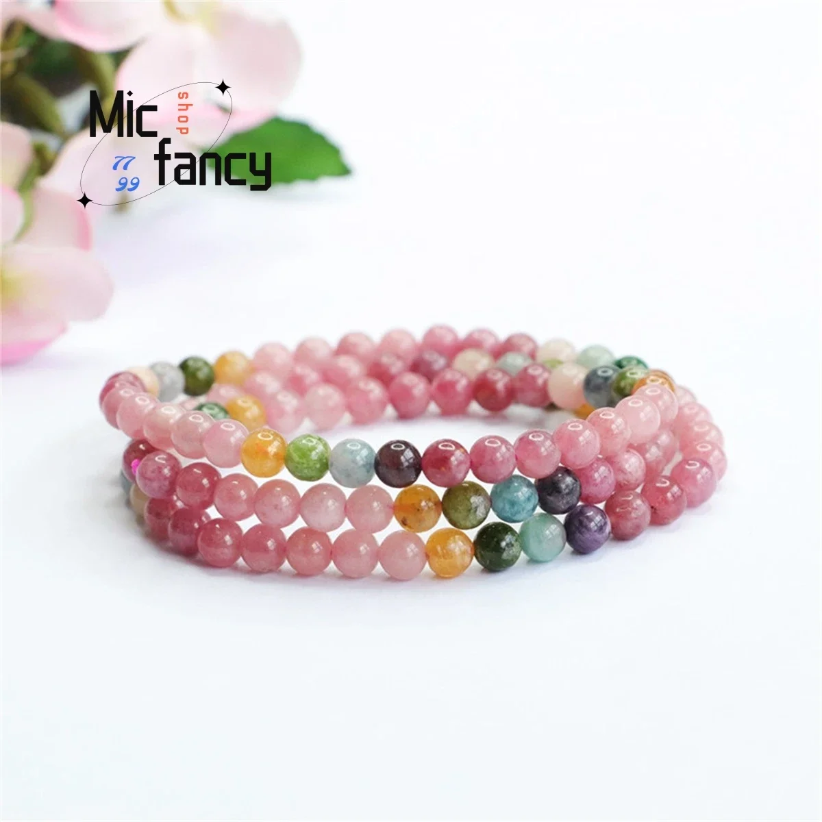 Natural Tourmaline Brazil Rainbow Multicolor Crystal Bracelet Simple Fashion Exquisite Sweet Romantic Women Fine Jewelry Gift