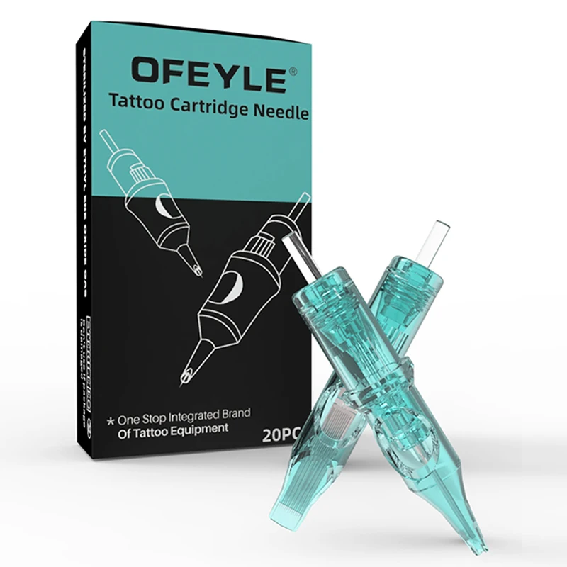 OFEYLE 20Pcs Disposable Tattoo Cartridges Needles RL/RS/RM/M1 0.35MM Professional Sterilized Safety For Tattoo Machine Supply