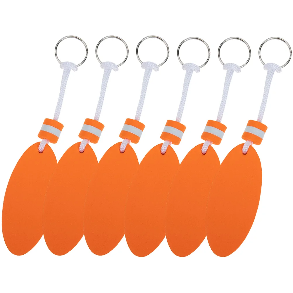 

6pcs Floating Keychains EVA Material Bright Colors Water Sports Boat Keys Rafting Fishing Surfbord Pendant