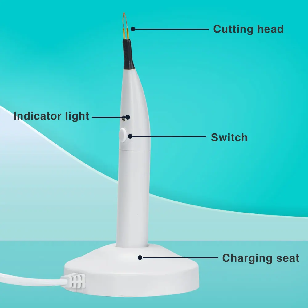 MBM Dental Gutta Percha Cutter with 4 Tips Rechargeable Gutta Cutter tooth gum breaker Root Canal Therapy Equipment