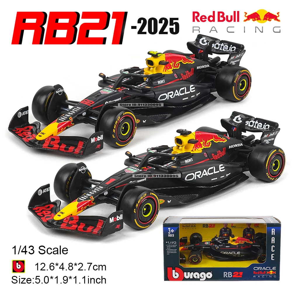 bburago-1-43-novo-f1-2025-red-bull-racing-rb21-1-verstappen-22-yuki-tsunoda-liga-modelo-carro-fundido-modelo-brinquedo