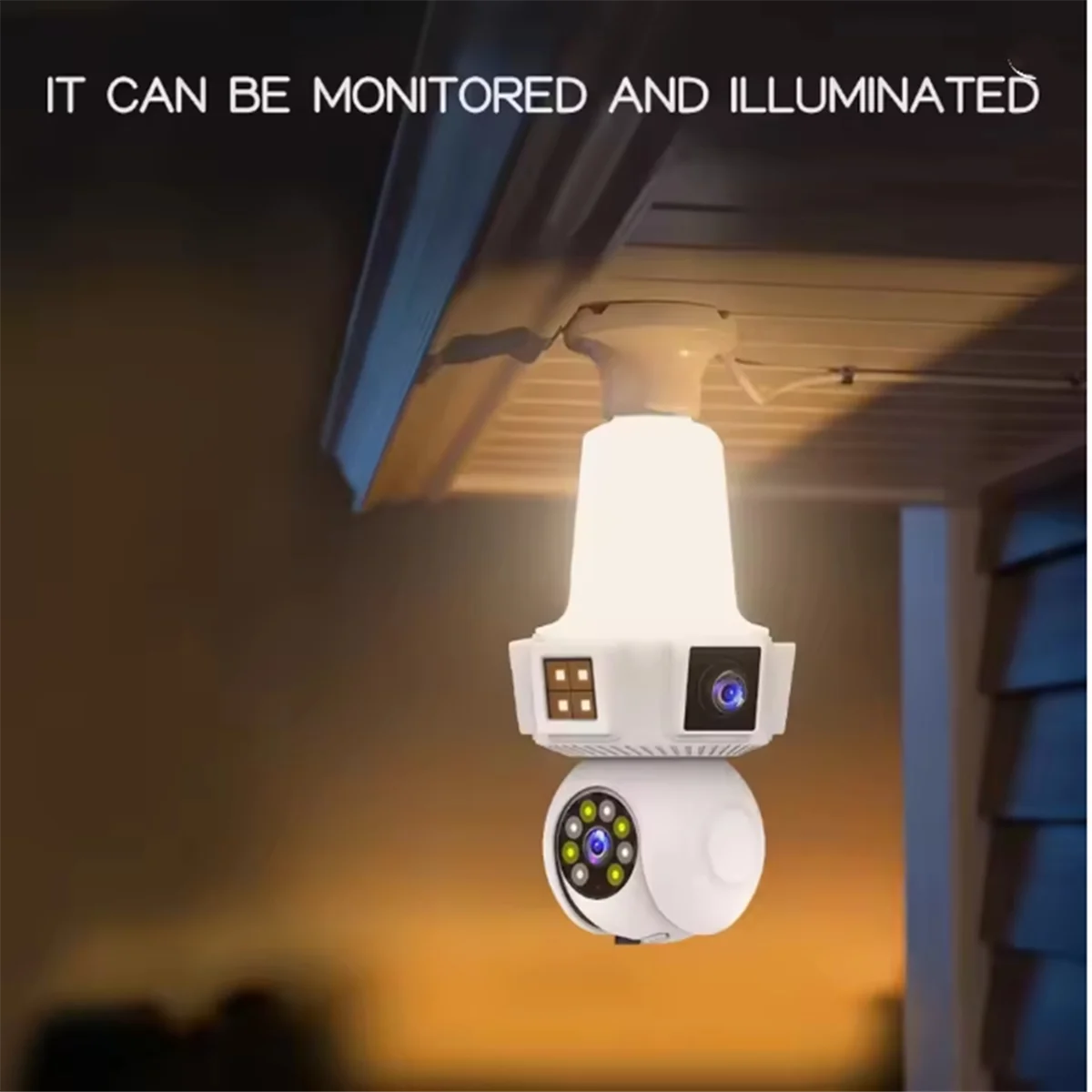 

AB51 Dual Lens Smart Home Wireless Wifi E27 Cameras Mini Cctv Camera IR Night Vision Network Security IP Camera