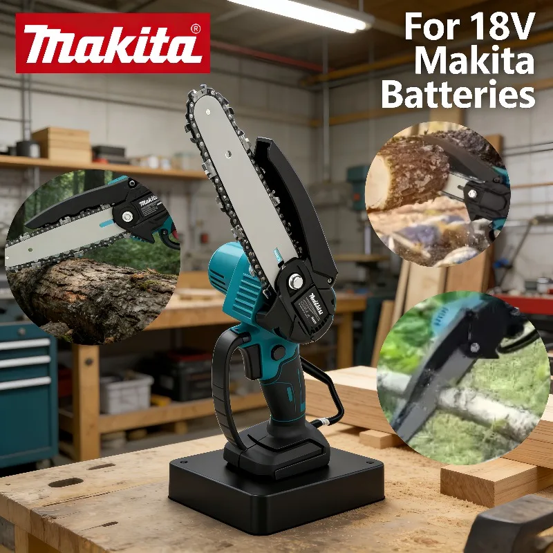 

Makita 6 Inch Chain Saw Electric Saw Handheld Portable Wood Logging Chainsaw Garden Pruning Wood Power Tool