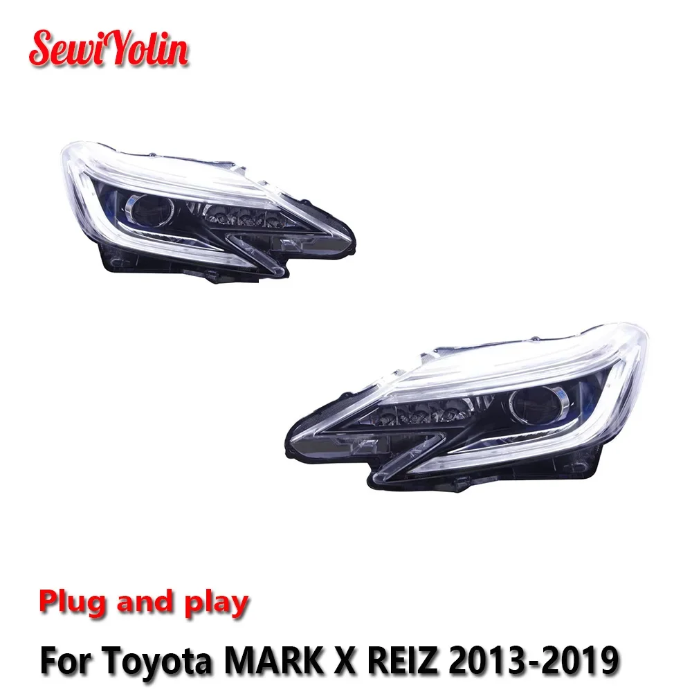 

Car LED Headlight Light Assemblies For Toyota MARK X REIZ 2013-2019 Auto Fog DRL Brake Turn Signal Lamp Plug and Play