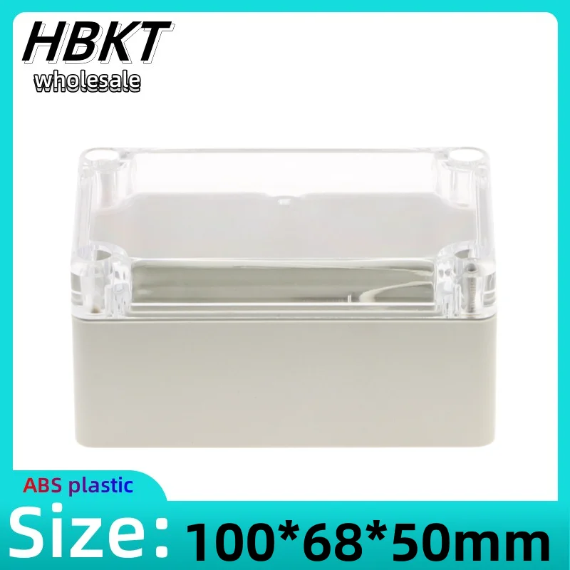 1pcs 100x68x50mm Plastic case Security power supply case Transparent instrument case Outdoor wiring waterproof box