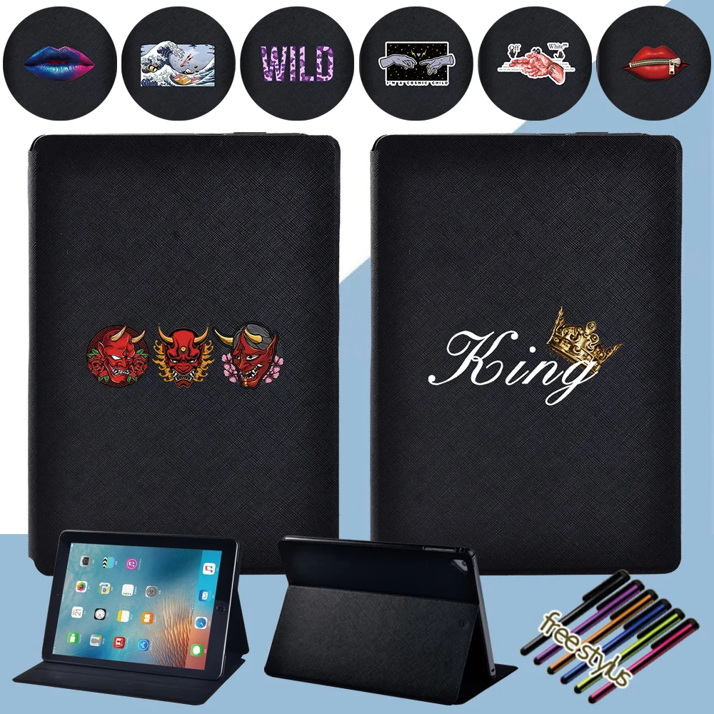 

Flip Tablet Case for Apple IPad 5th 6th/Air 1 2 Ipad Pro 9.7 Cases Cute Monster&Friends Series Funda Folio Stand Cover + Stylus