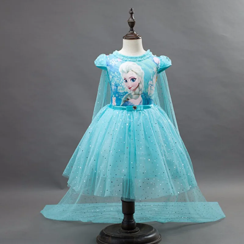 2-8 Jaar Meisjes Anna Elsa Prinses Jurk Voor Baby Meisje Snow Queen Cosplay Kostuum Kinderen Halloween Party Carnaval tutu Jurken