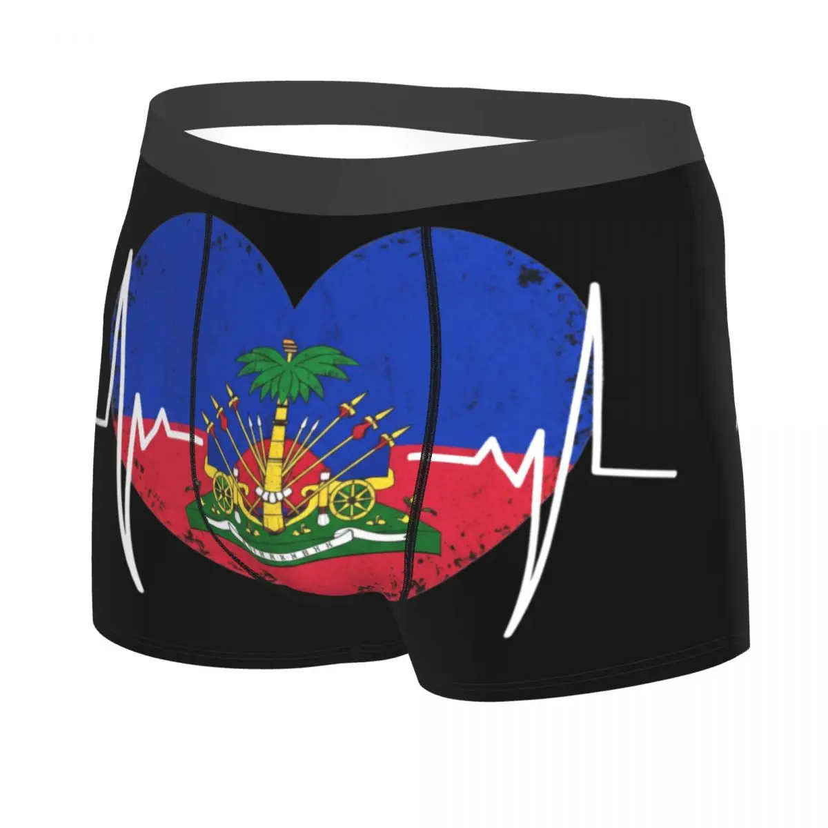 Custom Flag Of Haiti Underwear Men Stretch Boxer Briefs