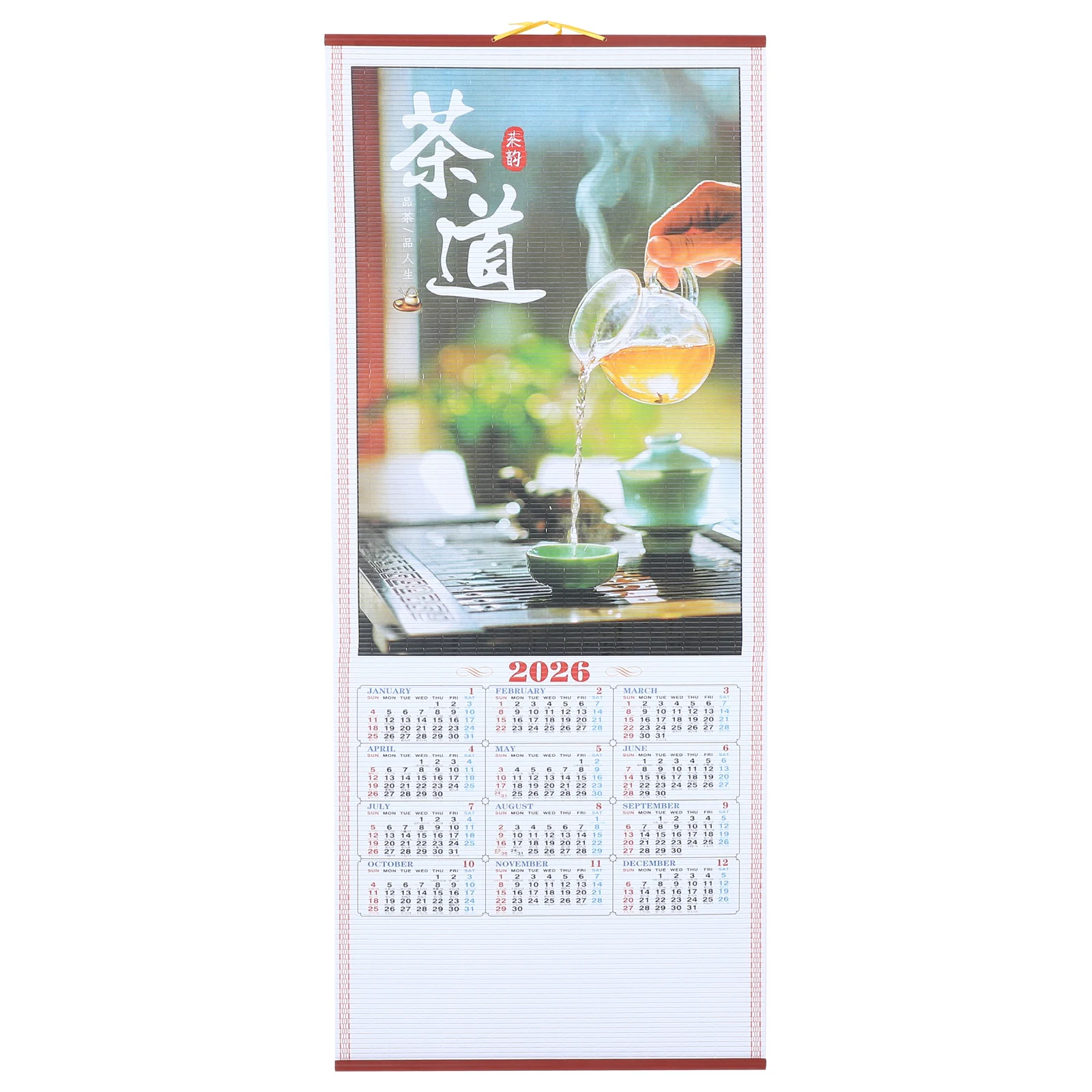 

2026 Horse Year Wall Large Chinese Hanging Scroll Calendar Aesthetic Lunar Year Decorative Poster For Office Living Room